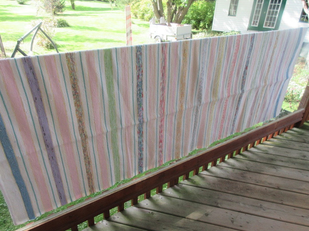 W3 Woven Catalogne Blanket Hand Made Cotton Material 57.5 in Wide X 81.