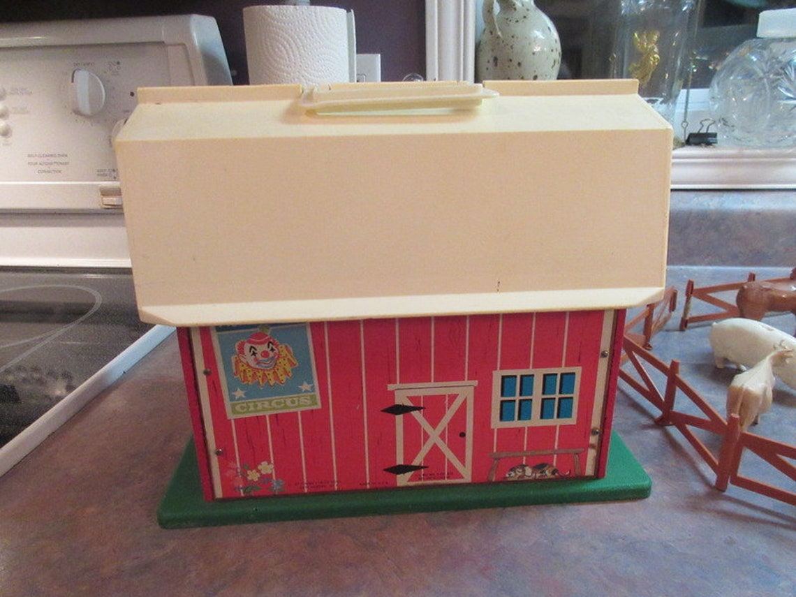 12 Fisher Price 1967 Barn With Animal 11 in Length Made | Etsy