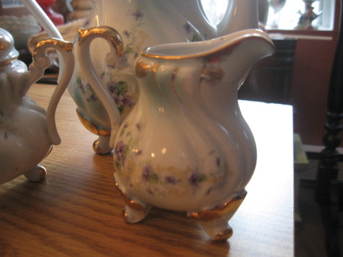 Tea Set Esd Japan One Super Porcelain Teapot 5 Pieces Etsy