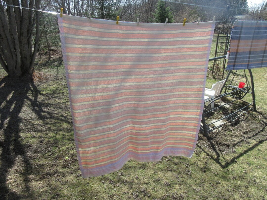 A5 Woven Catalogne Blanket Hand Made Jersey and Cotton Etsy