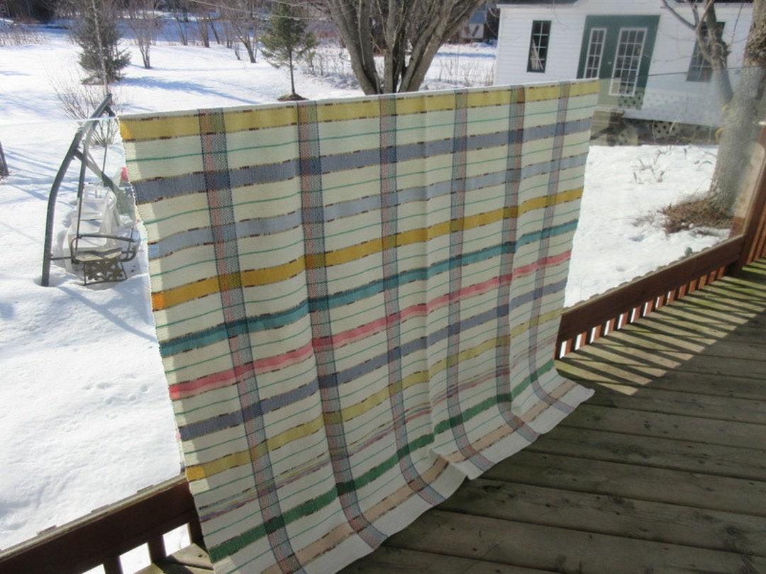 8 Woven Catalogne Blanket Hand Made Cotton New 54 in X Etsy