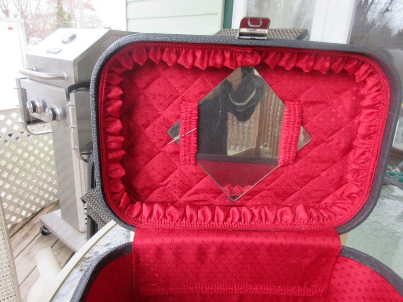 Valise Vintage American Tourister Années 60 - Grise, Rigide, Bagage Train