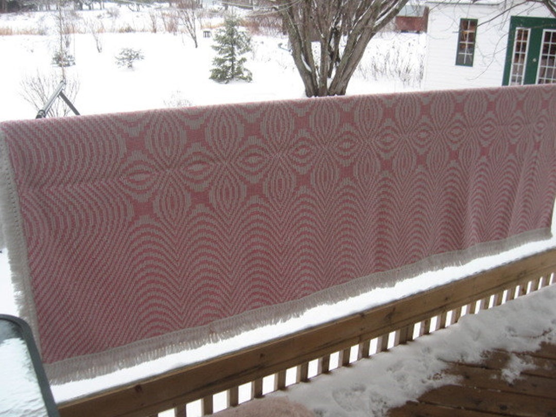 W5 Vintage Woven Rag Blanket Catalogne Cotton Blend Material Etsy