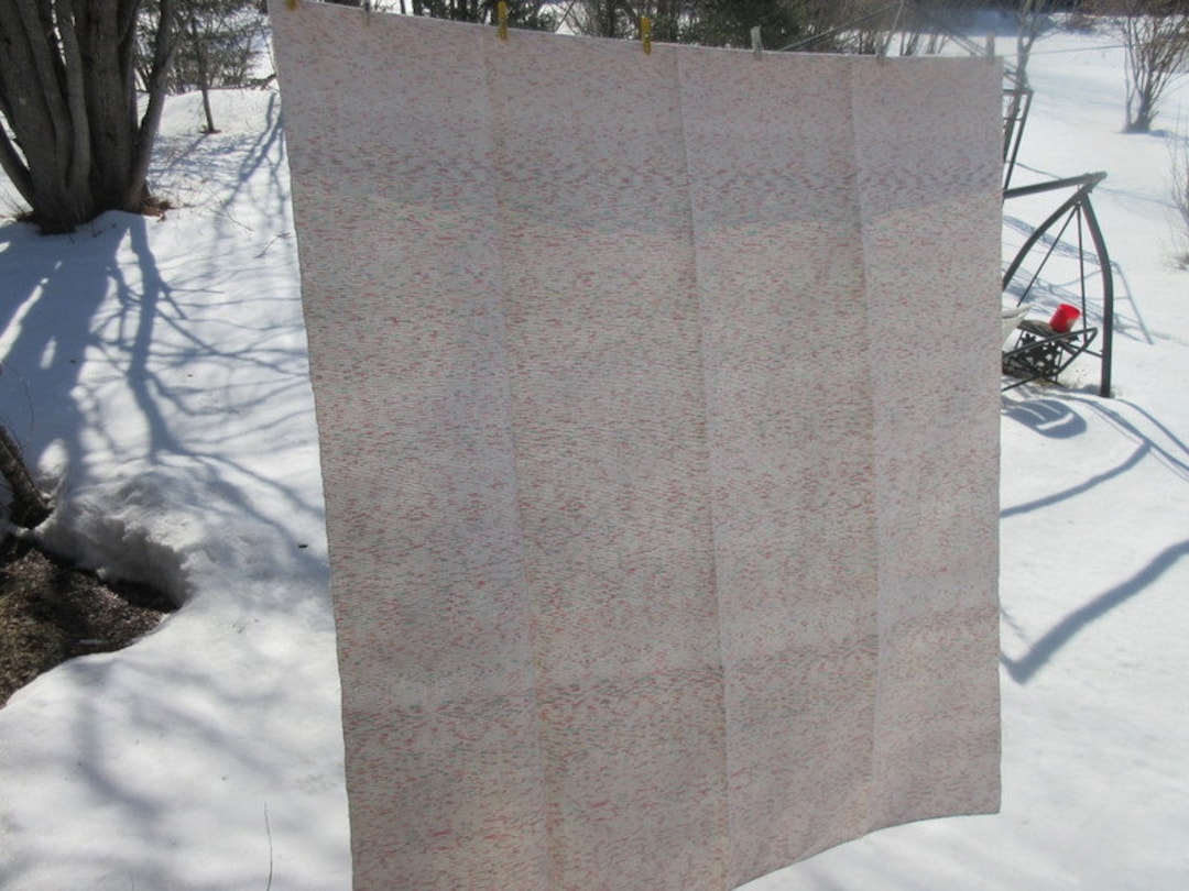 5 Woven Catalogne Blanket Hand Made Cotton New 79 in X Etsy Canada