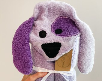 bath gowns Hooded towel name Scared cat embroidered towels