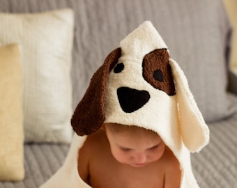 Dog Hooded Bath Towel, Bath Towel, Dog Hooded Towel, Hooded Towel