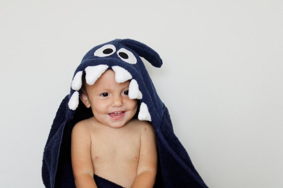 Blue Shark Hooded Bath Towel Shark Hooded Bath Towel Blue Shark