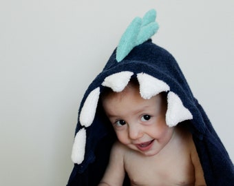 Dinosaur Hooded Bath Towel, Monster Hooded Bath towel, Baby Hooded Towel, Toddler Hooded Towel, Child Hooded Towel