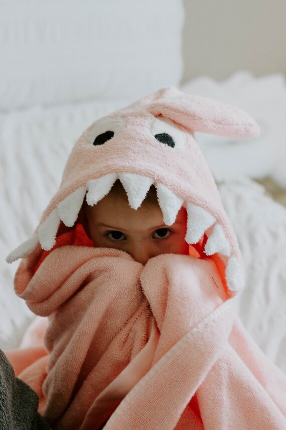 baby shark hooded towel