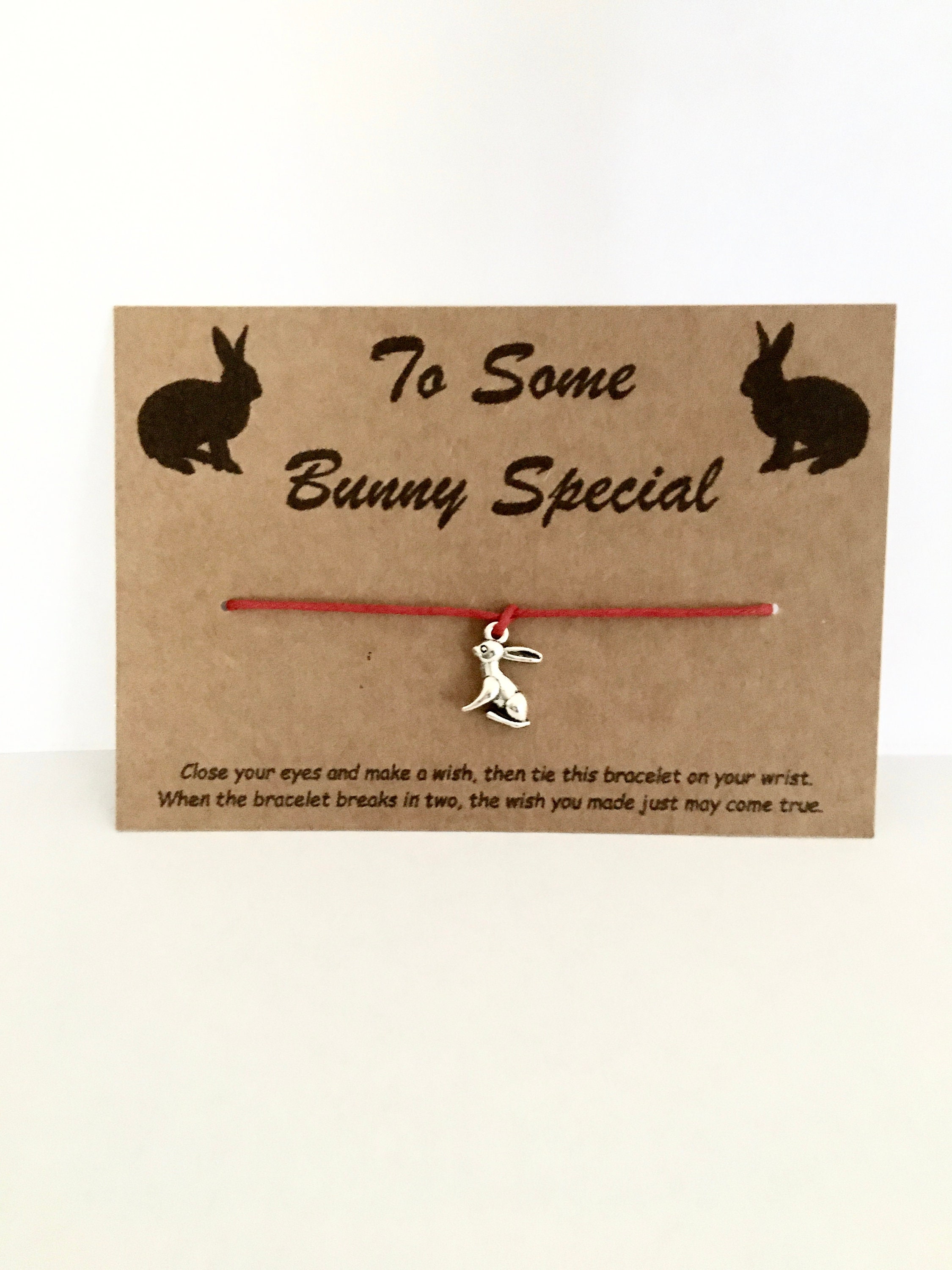 Wish String Charm Bracelet. Rabbit Charm. Wish bracelet. String brace…
