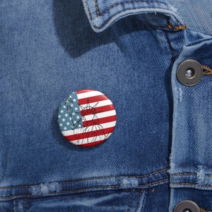 Lady liberty, Statue of Liberty, Fourth of July, Independence Day, American pride, red white and blue, American flag, Custom Pin Buttons