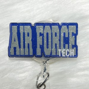 USAF BADGE HOLDER with Chain for Neck - FLAT BACKING [GMPE719197