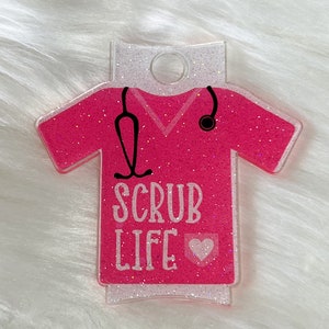 Scrub Top Tag For For Tumbler Lid, 40oz/30oz Tumbler Tag, Tumbler Tag, Cute Tumbler Tag, Nurse Tumbler Tag, Drink Tag, Gift, Hospital Gift