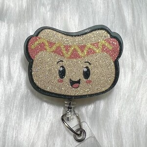 Hot Dog  Badge Reel,  Food Badge Reel, Summer Badge Reel,Cute Badge Reel,Medical Badge Reel, Office Badge Reel,Glitter Badge Reel