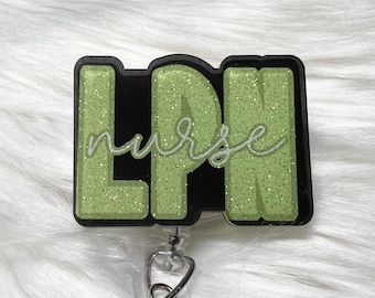 LPN  Nurse Badge Reel, Cute Badge Reel, Medical, Nurse Badge Reel, Nurse ID Holder, RN  Badge Reel, Nursing Badge Reel, Hospital Badge