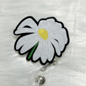 Wilted Daisy Badge Reel, Cute Badge Reel, Medical, Flower Badge Reel, Nurse ID Holder, Summer RN Key Card, School Nurse, Flower Badge
