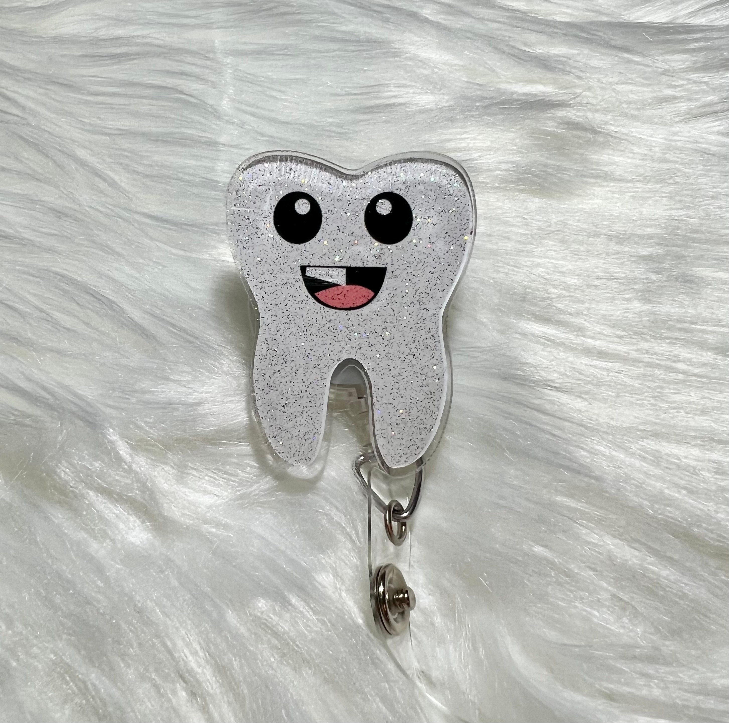 Dental Tooth Retractable Badge Reel, Dentist ID Holder, Dental Hygienist  Assistant Key Card, Cute Acrylic Gift, Orthodontics Staff, 