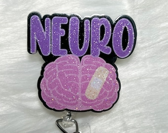 Neuro Badge Reel, Brain Badge Reel, Medical Badge Reel, Neurology badge reel, Neurologist ID holder, Nurse Badge, Medical, Nurse Gift,