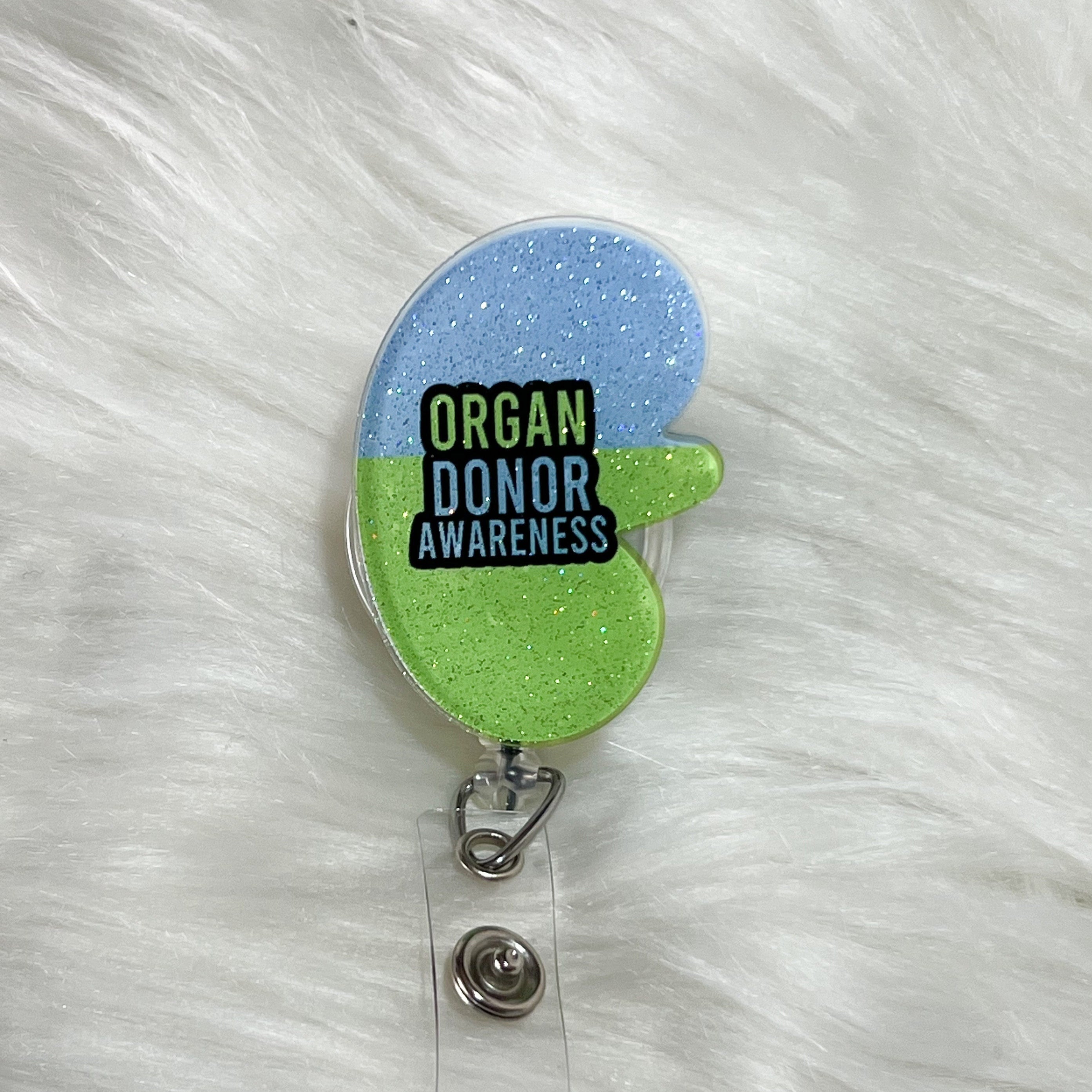Kidney Donor Badge Reel ID Holder, Awareness ID Holder, Nurse Badge Reel, Organ Donor Badge Reel, Donor Awareness Badge, Kidney Badge Reel