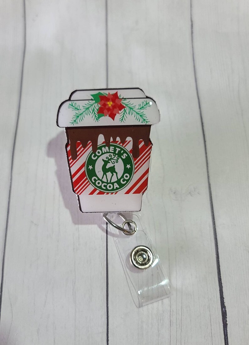 Christmas Comet Coco Retractable Badge Holder Christmas Badge Reel-Holiday Badge Reel Cute Badge Reel Funny Badge Reel
