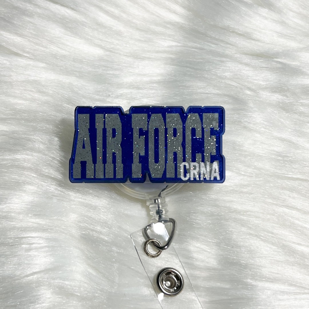 Air Force CRNA Badge Reel, Military Badge Reel, RN Badge Reel, Nurse ID