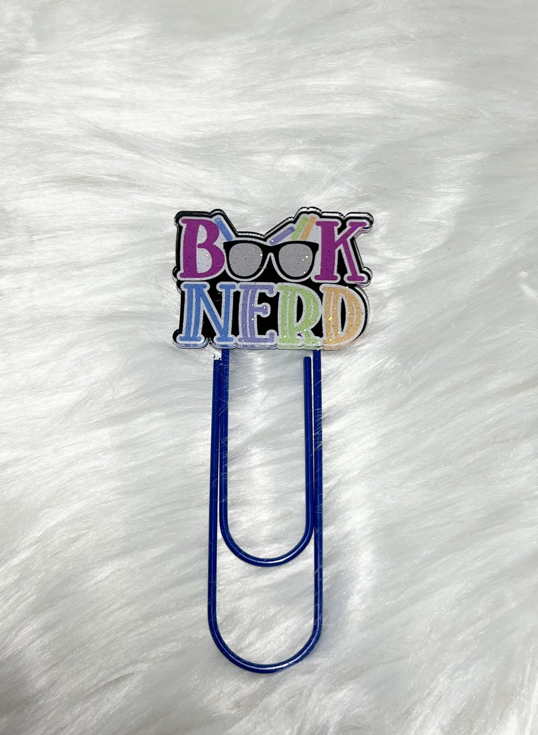 Book Nerd Jumbo Bookmark, Jumbo Paperclip Bookmark, Paperclip Bookmark ...