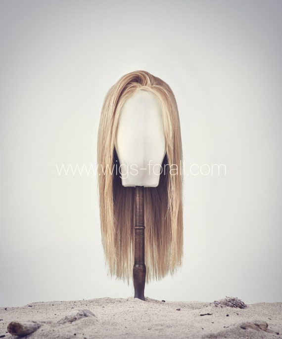 Exclu Korea Full Lace Wig Virgin Blend Hair Medium Ash Etsy
