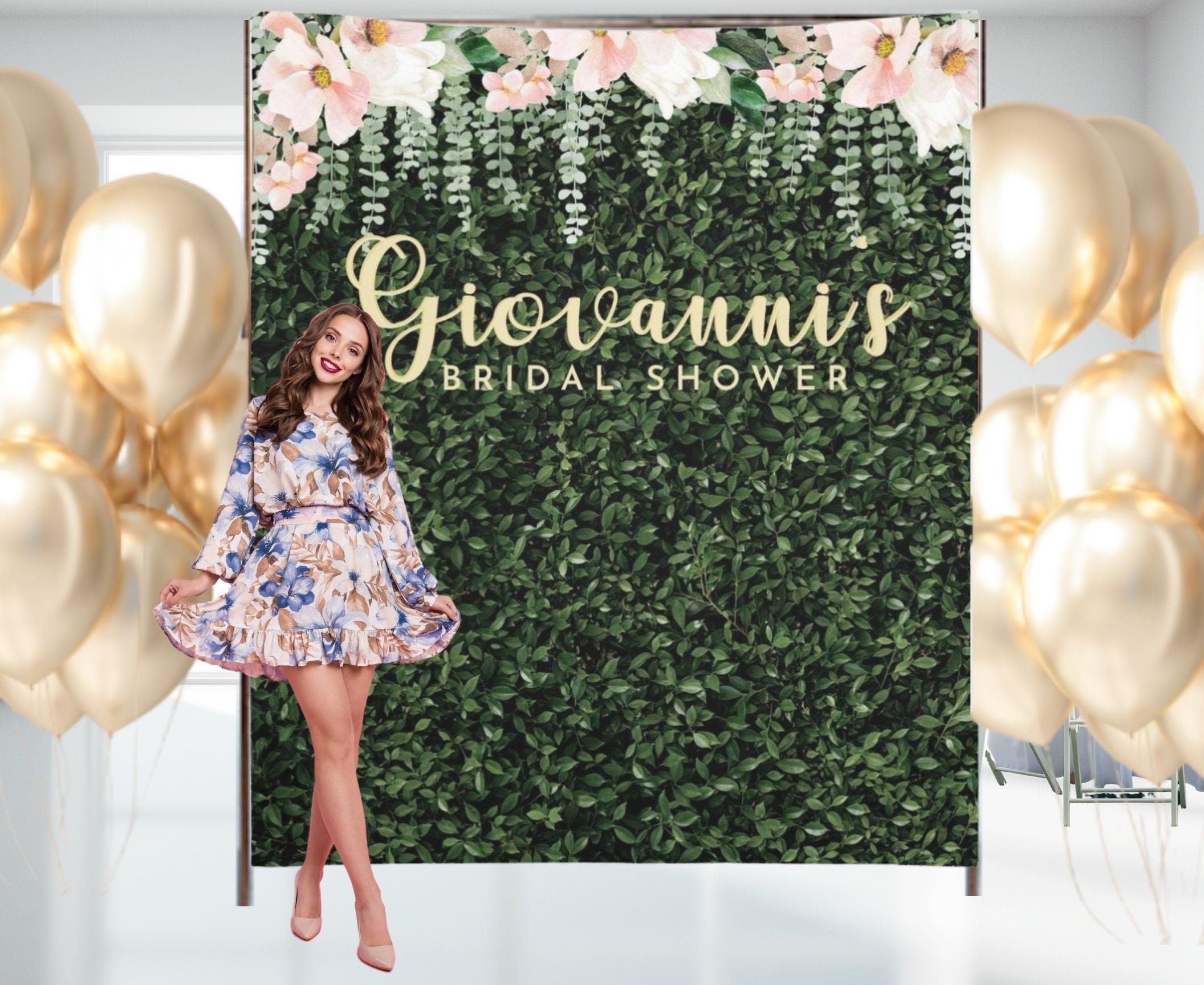 Bachelorette party decorations Hedge Wall Backdrop Bridal Etsy