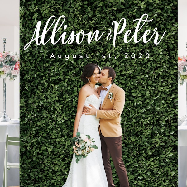 Hedge Wall Sign, Hedge Wedding Backdrop, Wedding Decorations ,  Wedding backdrop for reception, Photo booth backdrop,  Wedding Backdrop,