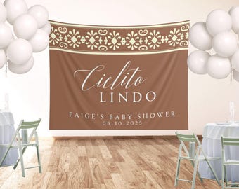 Cielito Lindo Baby Shower, Baby Shower Backdrop, Talavera Baby Shower Banner, Baby Shower Decor, Mexican theme