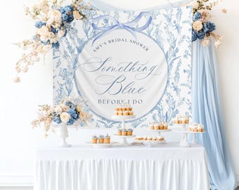Something Blue Before I Do Bridal Shower, Bridal Shower Welcome Sign, Bridal Shower banner, Something Blue Backdrop, custom banner