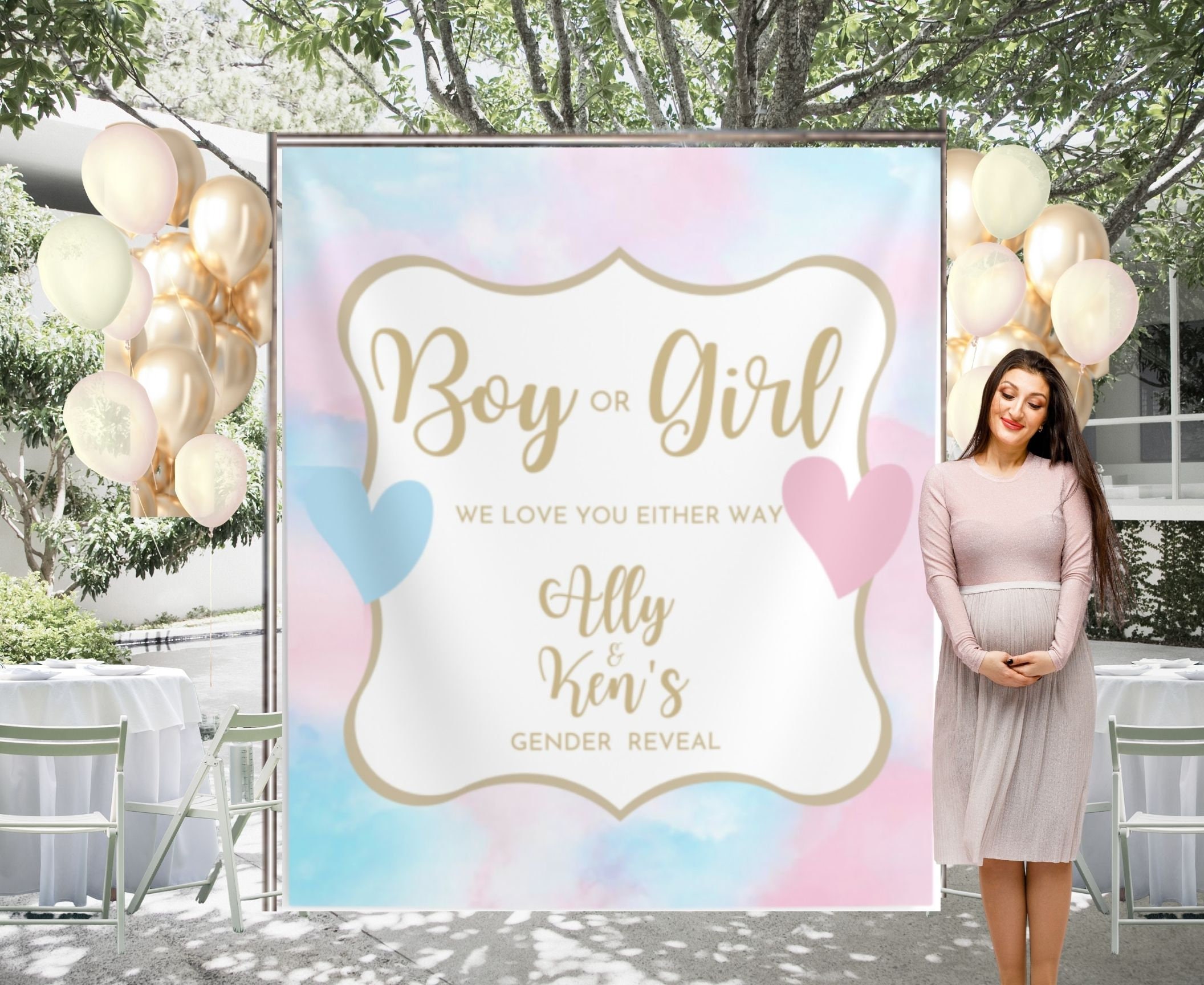 gender reveal decorations Baby gender reveal backdrop Twinkle twinkle little star gender reveal gender reveal ideas gender