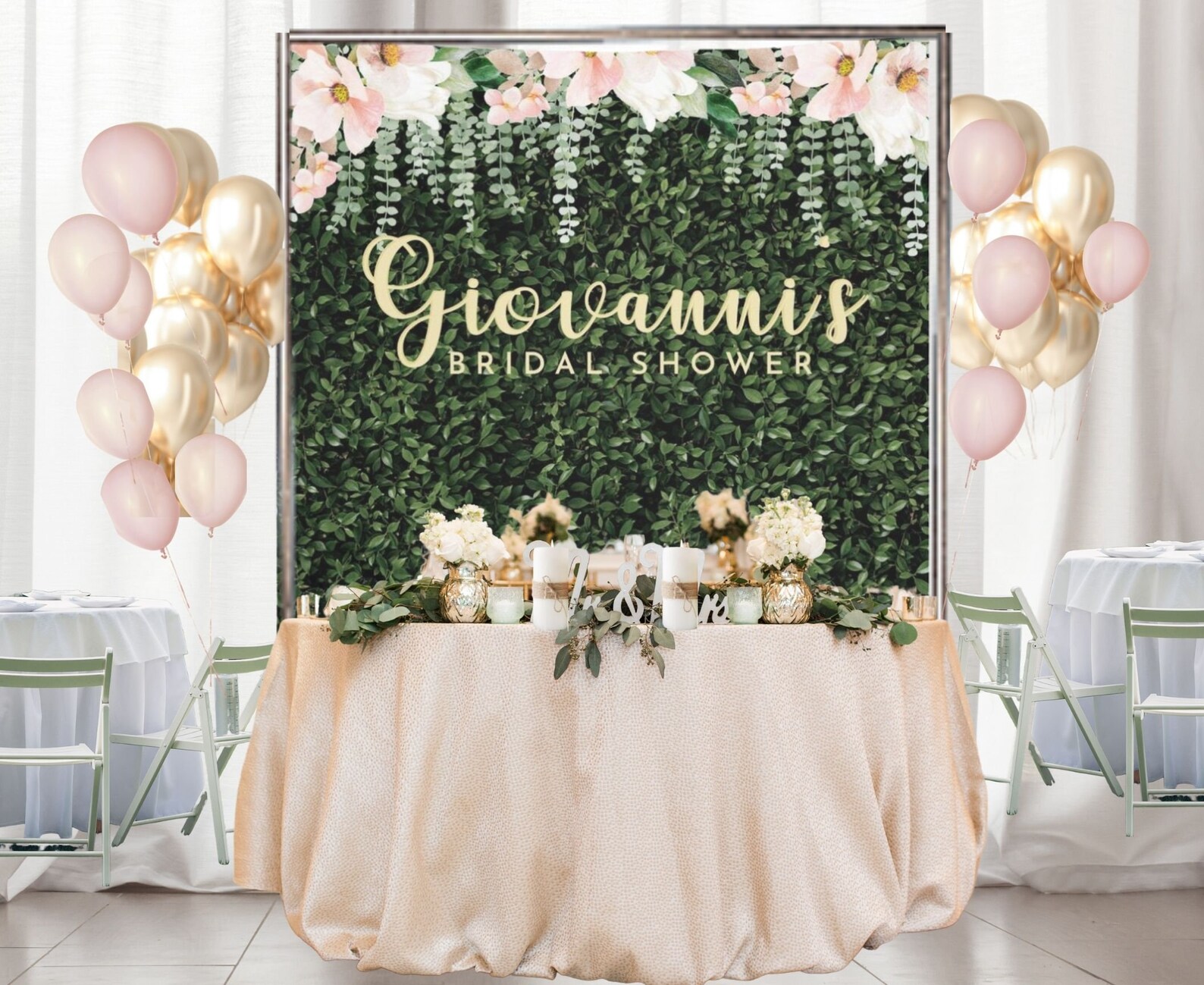 Bachelorette party decorations Hedge Wall Backdrop Bridal Etsy