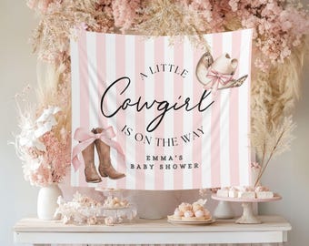 Cowgirl baby shower, Pink cowgirl shower, Western Baby Shower, Baby shower decor, baby shower sign, Baby shower backdrop, Custom banner