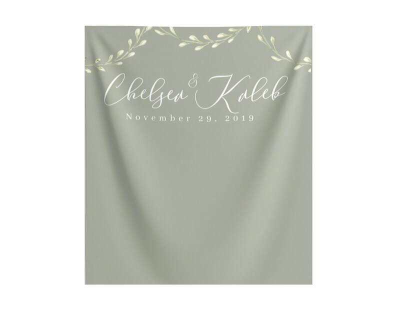 Sage Green Wedding Sage Green Photo Booth Backdrop Wedding Etsy