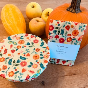 Beeswax Food Wraps--set of 2--PiaPunkDesign