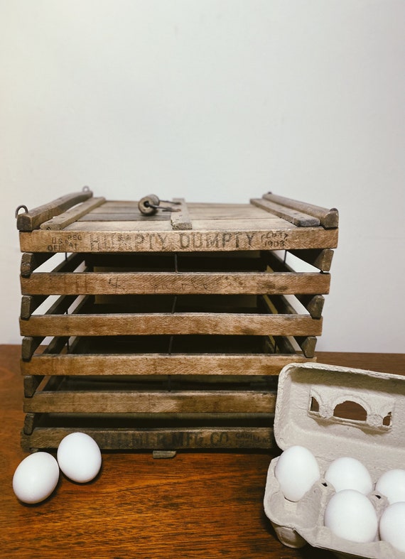 Antique Egg Crate 1903 Humpty Dumpty Egg Carrier Farmers Etsy