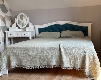 Coperta in mussola fatta a mano: biancheria da letto in cotone biologico al 100%