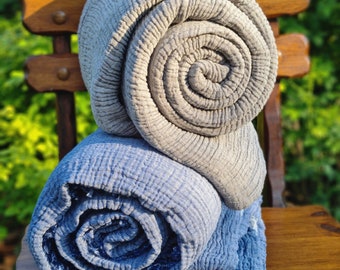 Muslin Gauze Blanket: 100% Cotton Throw - Twin, Queen, King