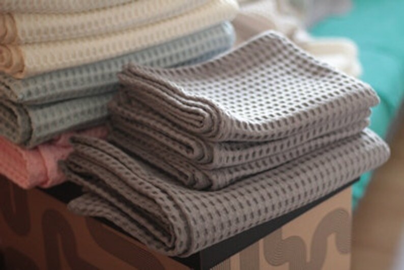 Waffle Weave Bath Towel Bath Sheet Hand Towels Washcloths Etsy