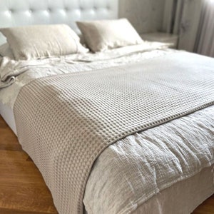 White waffle weave blanket Waffle Throw Blanket King  Waffle Queen Quilt Waffle Weave Throw Super King Queen Waffle