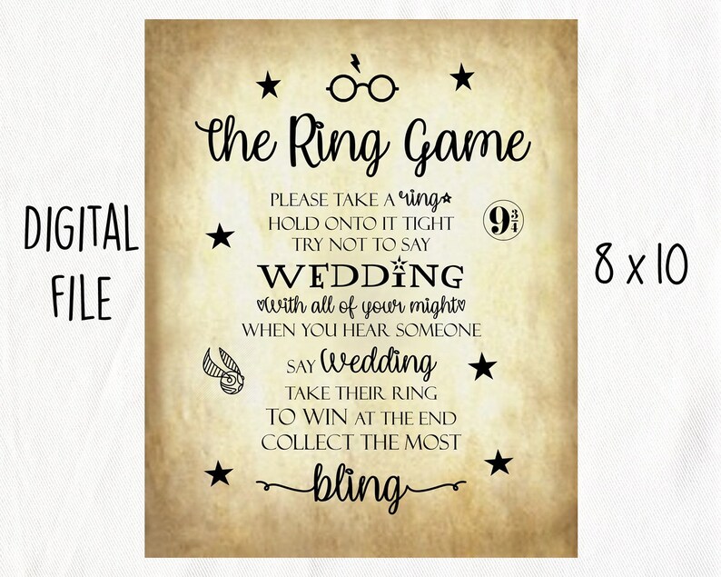 Instant Digital Download - Not Editable Wizard Bridal Shower Bundle