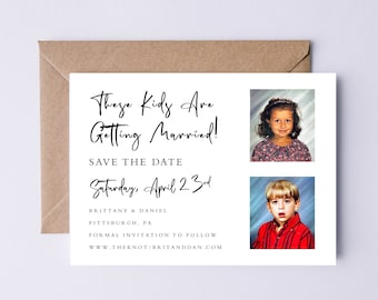 These Kids Are Getting Married Save the Date, Printable Invitation, Funny Save the Date, Cute Save the Date, Wedding Save the Date, Modern