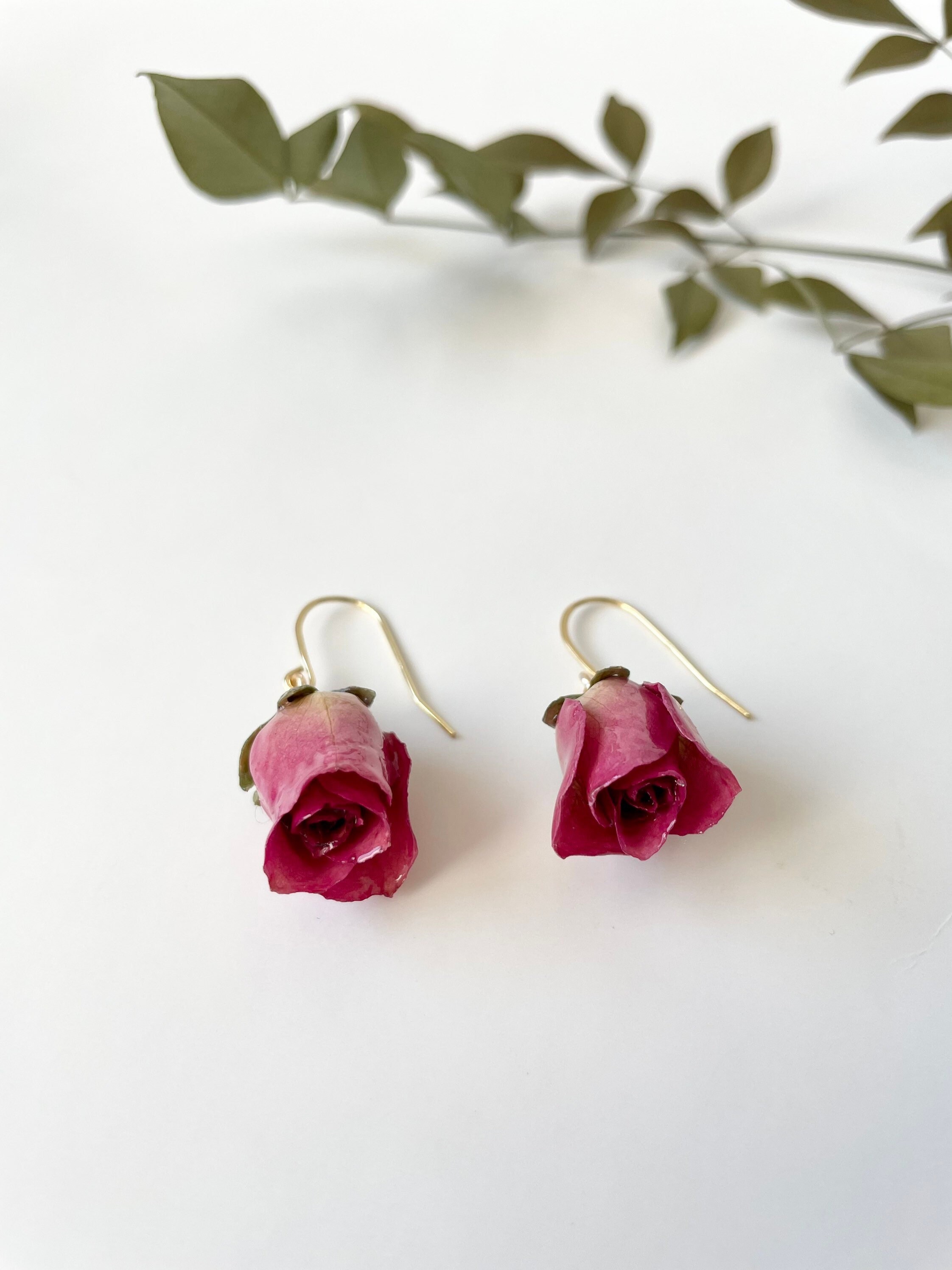 Real online rose earrings