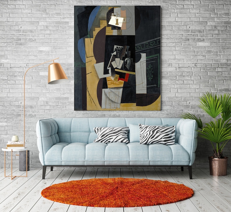 Fine Art Print Artsy Gift Famous Canvas Print Pablo Picasso: Card Player Famous Artist Painting Wall Decor Housewarming Gift