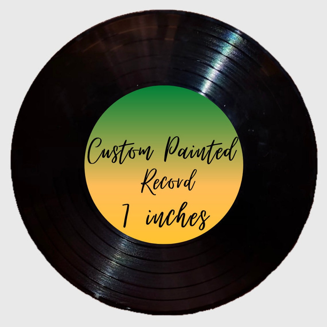 7 Inch Custom Painted Vinyl Record of Your Choosing Etsy
