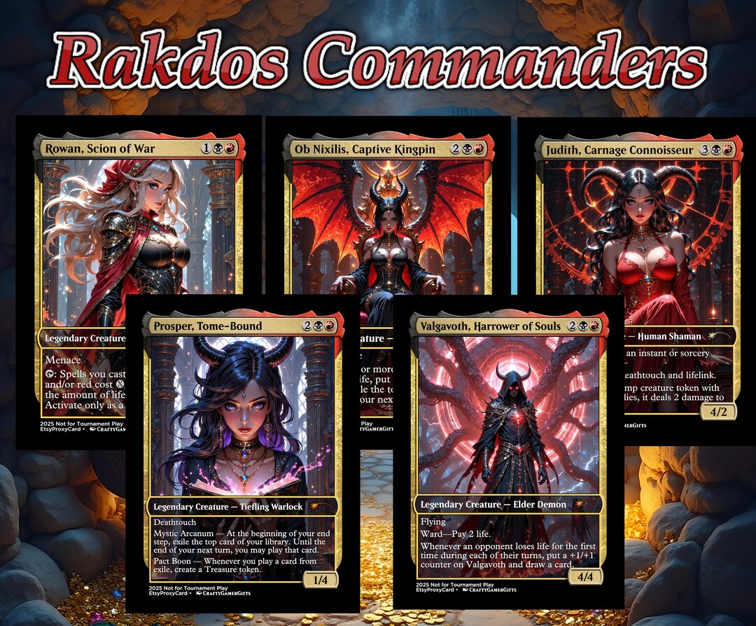 Rakdos Commanders 5 Card Bundle - Commander EDH Rakdos Pack - Etsy