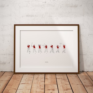 Stampa artistica personalizzata dello swing del golf / Regalo personalizzato per golfisti / Decorazione murale unica per il golf / Regalo per la festa del papà per i golfisti