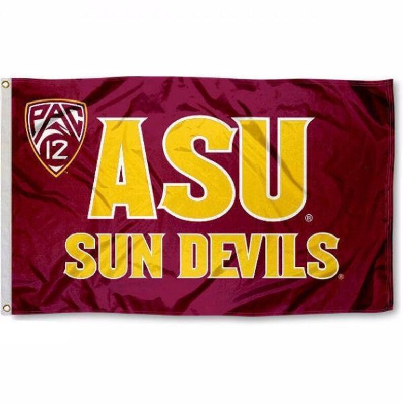 Arizona State University Sun Devils Flag Banner Dorm Decor Etsy