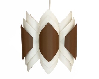 Plastic sheet pendant light "Ballett" by Lars Schiøler for Hoyrup lighting. Denmark 1970s